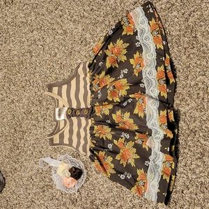 Matilda Jane Baby Gril Tunic Top Dress w/ Headband Bow